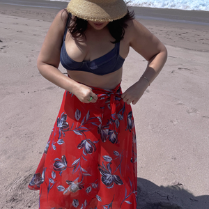 Jenna High-waisted Wrap Skirt Swimsuit Cover-up