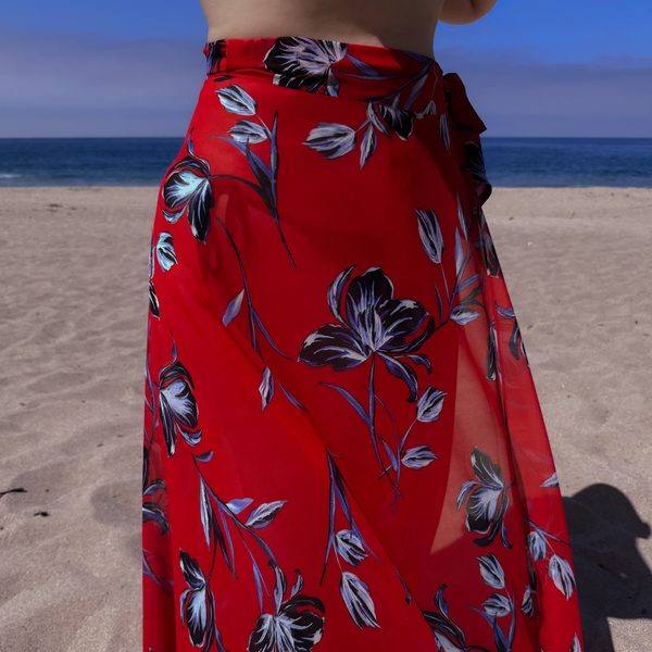 Jenna High-waisted Wrap Skirt Swimsuit Cover-up