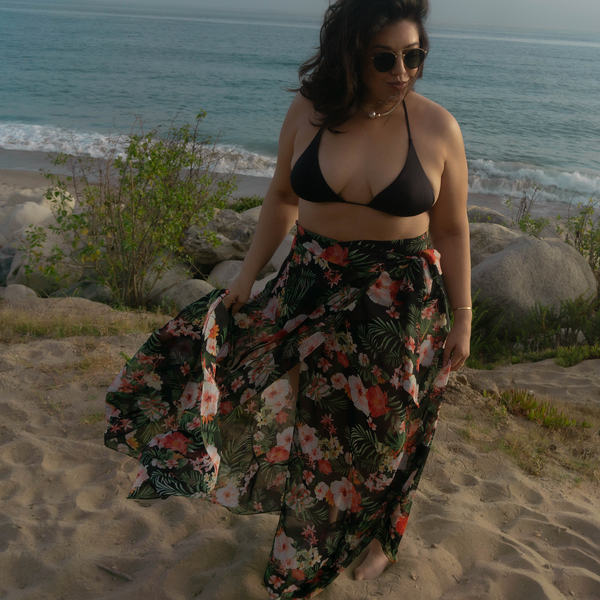 Jenna High-waisted Wrap Skirt Swimsuit Cover-up
