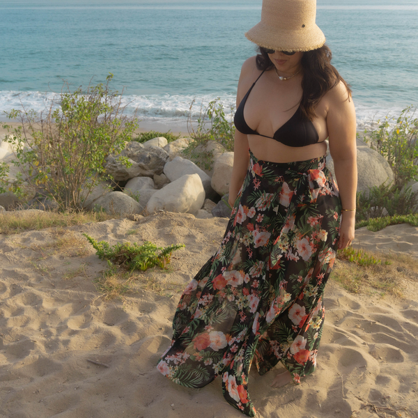 Jenna High-waisted Wrap Skirt Swimsuit Cover-up