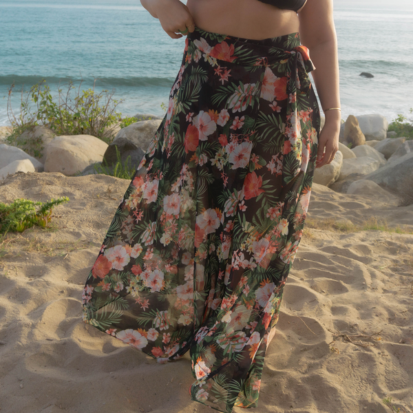 Jenna High-waisted Wrap Skirt Swimsuit Cover-up
