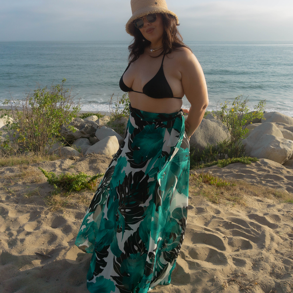 Jenna High-waisted Wrap Skirt Swimsuit Cover-up