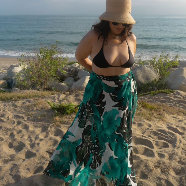 Jenna High-waisted Wrap Skirt Swimsuit Cover-up