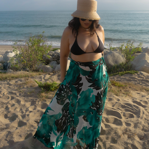 Jenna High-waisted Wrap Skirt Swimsuit Cover-up