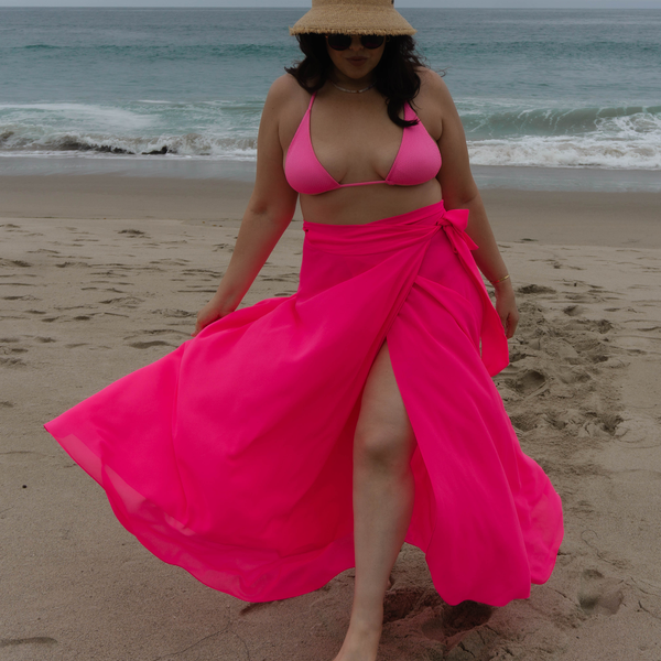 Jenna High-waisted Wrap Skirt Swimsuit Cover-up