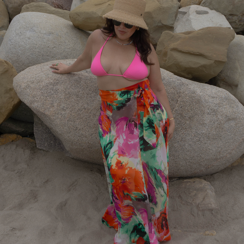 Jenna High-waisted Wrap Skirt Swimsuit Cover-up