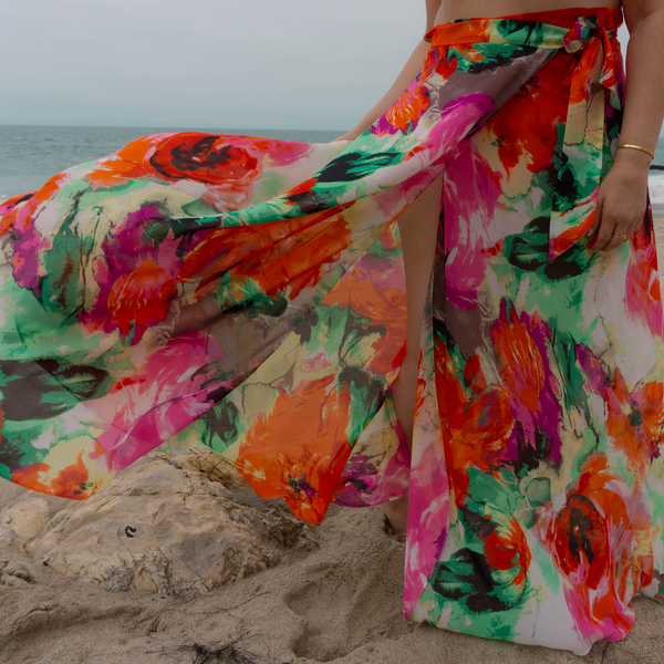 Jenna High-waisted Wrap Skirt Swimsuit Cover-up